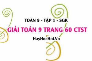 Giải Toán 9 trang 60 tập 1 Chân trời sáng tạo SGK